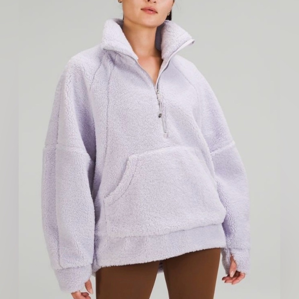 Lululemon Scuba Oversized Fleece Funnel-Neck Half-Zip- Lavender/ Size XS/S